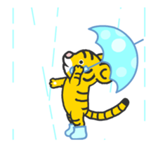 Animated! Tiger cub sticker #12223231