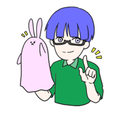 meganekun no papetto Sticker sticker #12226988