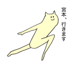 Cat's name is Miyamoto sticker #12227891