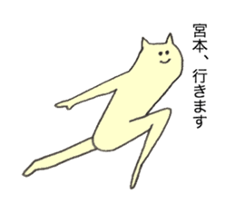 Cat's name is Miyamoto sticker #12227891