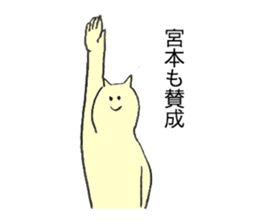 Cat's name is Miyamoto sticker #12227900