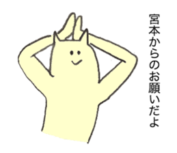 Cat's name is Miyamoto sticker #12227910