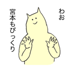 Cat's name is Miyamoto sticker #12227925