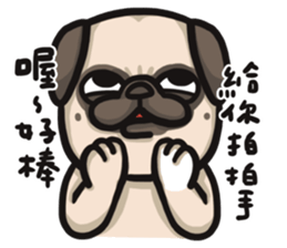 Pug in the house sticker #12228016