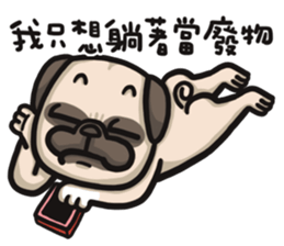 Pug in the house sticker #12228019