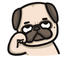 Pug in the house sticker #12228023