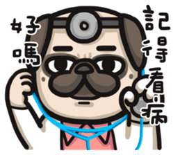 Pug in the house sticker #12228024