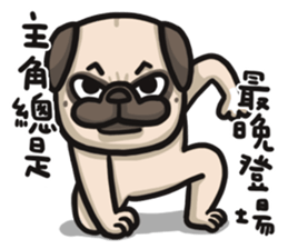Pug in the house sticker #12228036