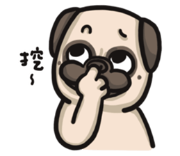 Pug in the house sticker #12228040