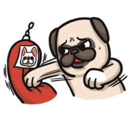 Pug in the house sticker #12228041