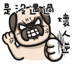 Pug in the house sticker #12228045