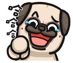 Pug in the house sticker #12228049