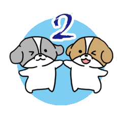 Playful cute Shih Tzu sticker2