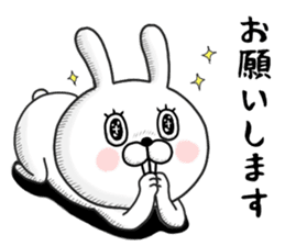 Realistic rabbit sticker #12230373