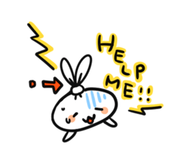 Rabbit and fairy sticker #12233654