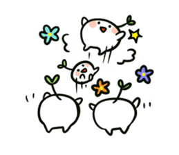 Rabbit and fairy sticker #12233684