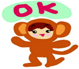 Costume of the animal sticker #12234092