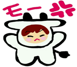 Costume of the animal sticker #12234098