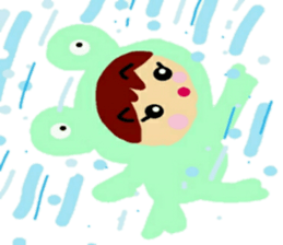 Costume of the animal sticker #12234111