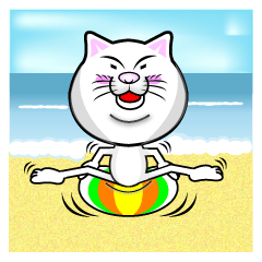 Sticker of the active cat!! 2 Summer