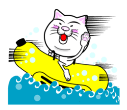 Sticker of the active cat!! 2 Summer sticker #12234646