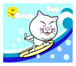 Sticker of the active cat!! 2 Summer sticker #12234649