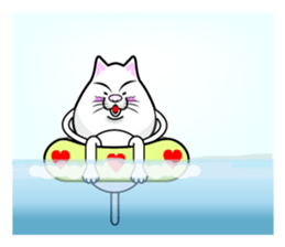 Sticker of the active cat!! 2 Summer sticker #12234651