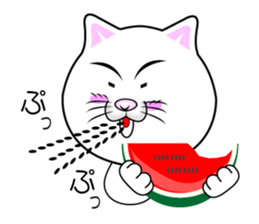 Sticker of the active cat!! 2 Summer sticker #12234656