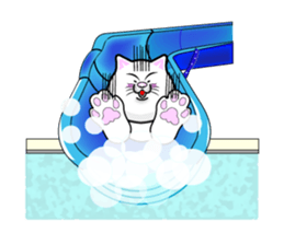 Sticker of the active cat!! 2 Summer sticker #12234659