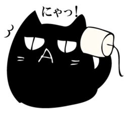 A black cat will answer 11. sticker #12235002