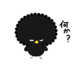 Black bird HIYOKO 2 sticker #12235609