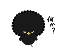 Black bird HIYOKO 2 sticker #12235609