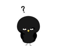 Black bird HIYOKO 2 sticker #12235611