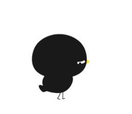 Black bird HIYOKO 2 sticker #12235614