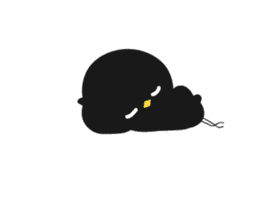 Black bird HIYOKO 2 sticker #12235623
