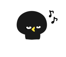 Black bird HIYOKO 2 sticker #12235624
