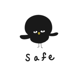 Black bird HIYOKO 2 sticker #12235627
