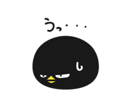 Black bird HIYOKO 2 sticker #12235631