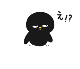 Black bird HIYOKO 2 sticker #12235641