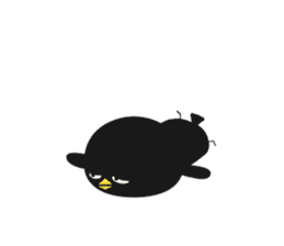 Black bird HIYOKO 2 sticker #12235643