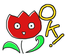 tulip face sticker #12235727