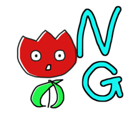 tulip face sticker #12235730