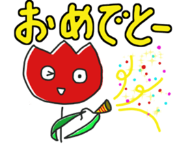 tulip face sticker #12235738