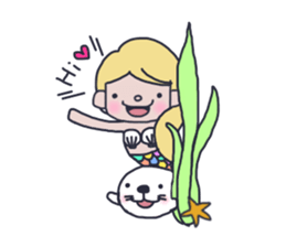 Pretty mermaid sticker #12236166