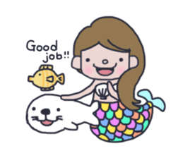 Pretty mermaid sticker #12236175