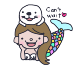 Pretty mermaid sticker #12236179