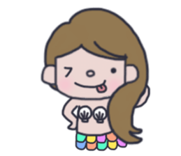Pretty mermaid sticker #12236191