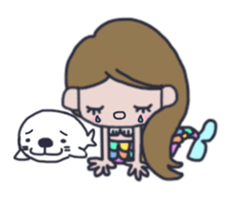 Pretty mermaid sticker #12236192