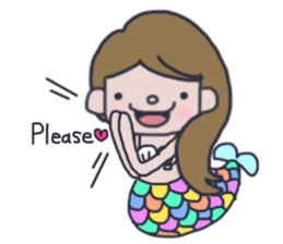 Pretty mermaid sticker #12236198