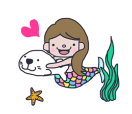 Pretty mermaid sticker #12236201